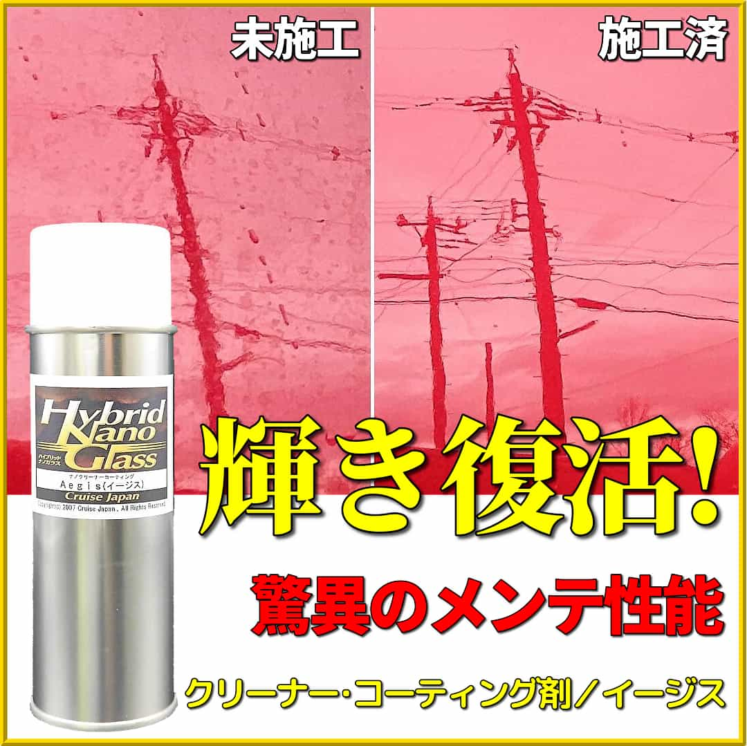 新車時の輝き復活！シミ・水垢を落してコーティング【一発施工】クリーナー&コーティング効果／クリーナーコーティング剤イージス