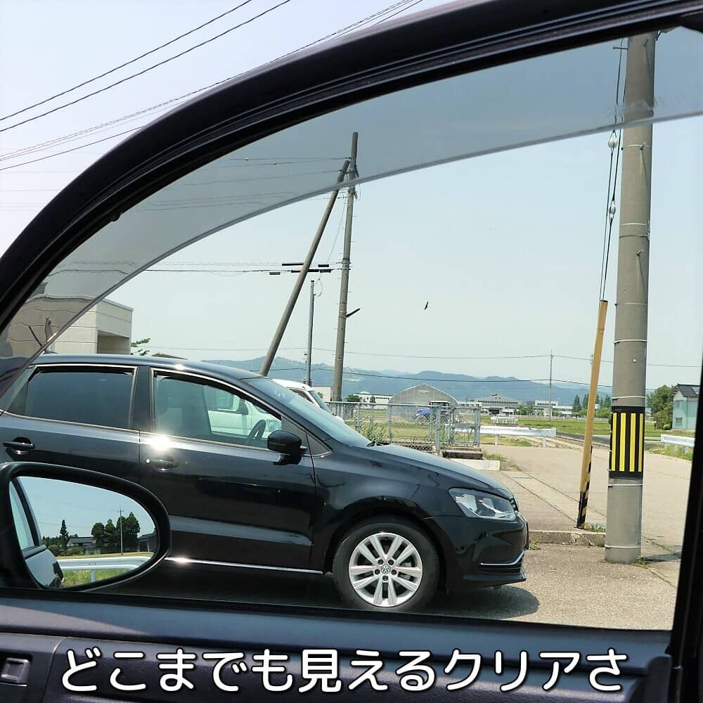 除菌 ガラス洗浄剤/ガラスビュークリアを施工し、どこまでもハッキリ見やすくなったサイドガラス。まるでガラスが無いかのようです