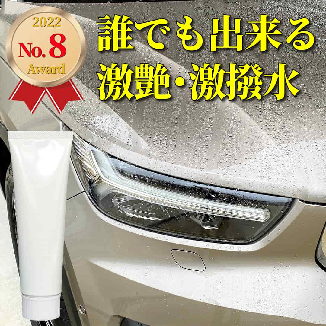 洗車後の拭き上げ用クロスにつけて拭くだけで激艶・激撥水のペーストポリマーコーティング剤／ナノチューブが2022年の人気ナンバー８