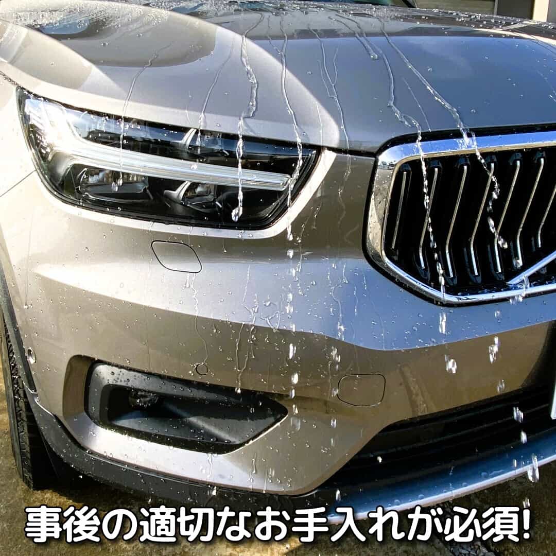 車でのお出かけ・ドライブが終ったら、なるべく早く愛車の内外を自分で洗車して、適切な汚れ除去・保護がおすすめです