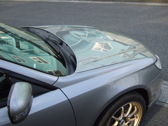 ガスコーティングのハイブリッドナノガラスのゼウスを施工したスバル　レガシィBP5　