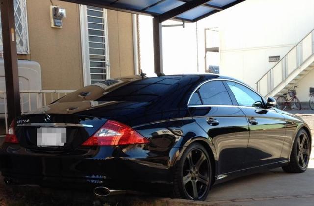 ガラスコーティングのハイブリッドナノガラスのゼウスを施工したメルセデスベンツ クラス５５０
