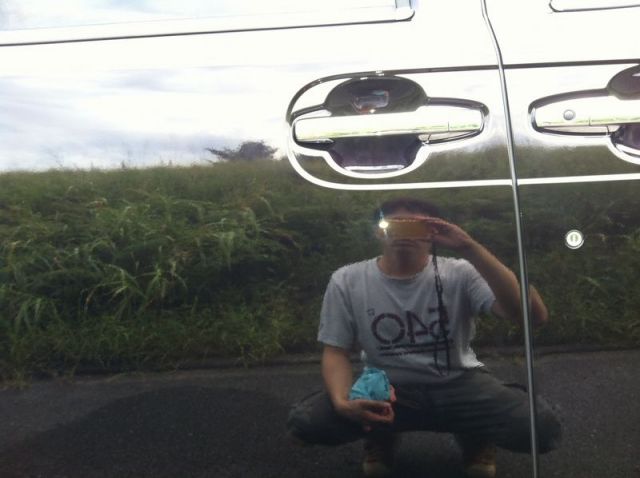 ガラスコーティング（硬化系＋繊維系）W-SHIELDを施工したホンダ N BOX +