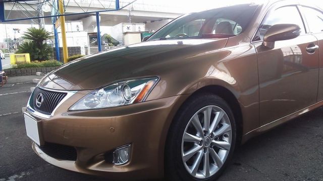 レクサス・IS350のコーティング評価・口コミ。スーパークリンシャンプー、W-SHIELDを使用。 
