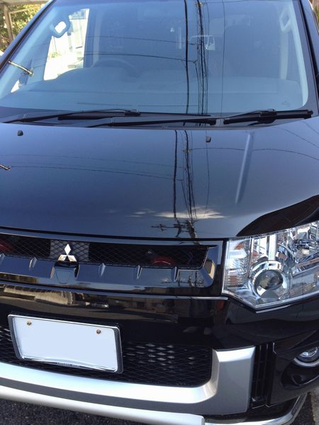 三菱・デリカD:5のコーティング評価・口コミ。コーティングコンディショナー、ゼウス、ファイングロスを使用。