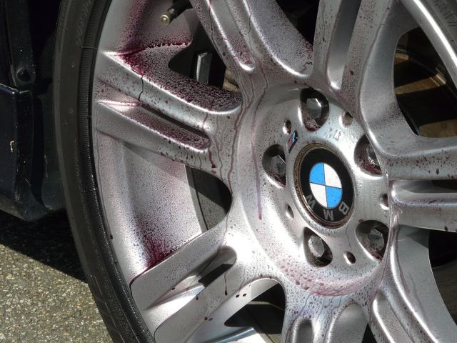 車のガラスコーティング  コーティング前処理 鉄粉除去2