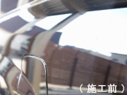 トヨタ　ランドクルーザーにプロ用コーティング「Ｄ・アーマー」を施工する前（ビフォーアフター）の写真