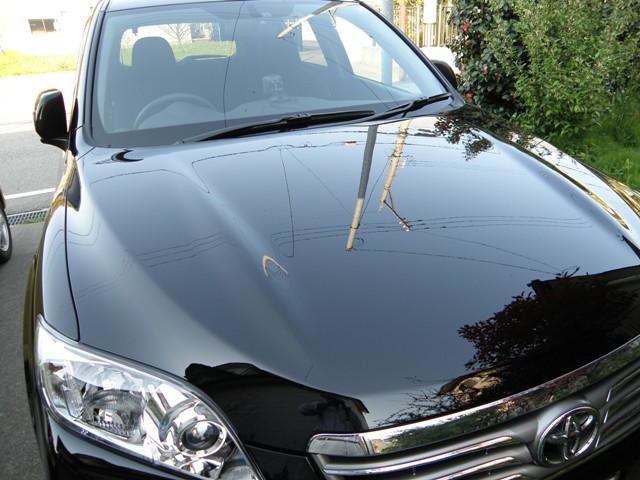 ガラスコーティング施工例 ブラックパール トヨタ　ヴァンガード　