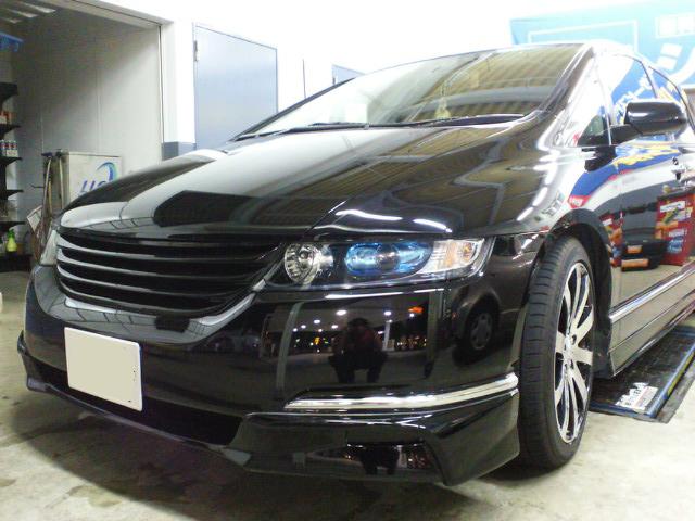 ガスコーティングのハイブリッドナノガラスのゼウスを施工した車