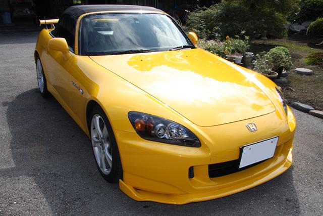 ガスコーティングのハイブリッドナノガラスのゼウスを施工したホンダｓ2000　