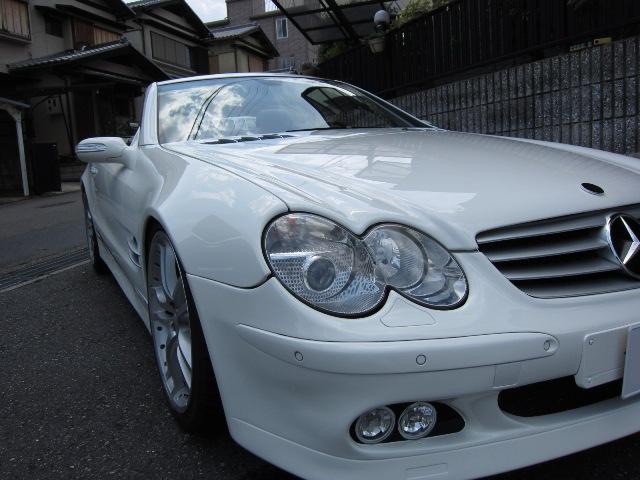 ガラスコーティングのハイブリッドナノガラスゼウスを施工したメルセデスベンツSL500