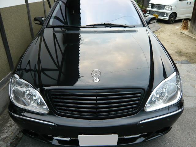 ガラスコーティングのハイブリッドナノガラスゼウスを施工したメルセデスベンツS500L