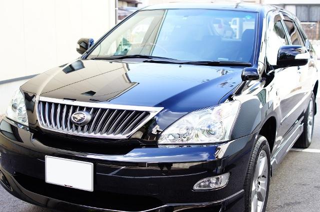 ガラスコーティングのハイブリッドナノガラスW-SHIELDを施工したトヨタハリアー